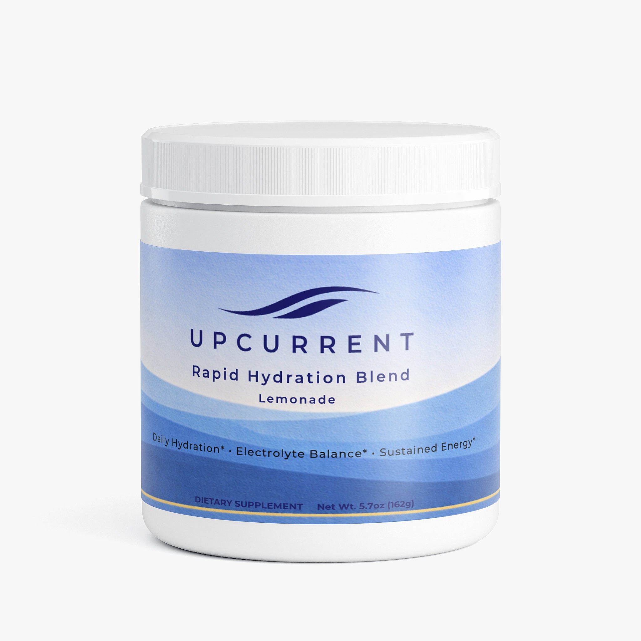 UPCURRENT Rapid Hydration Blend container on a white background