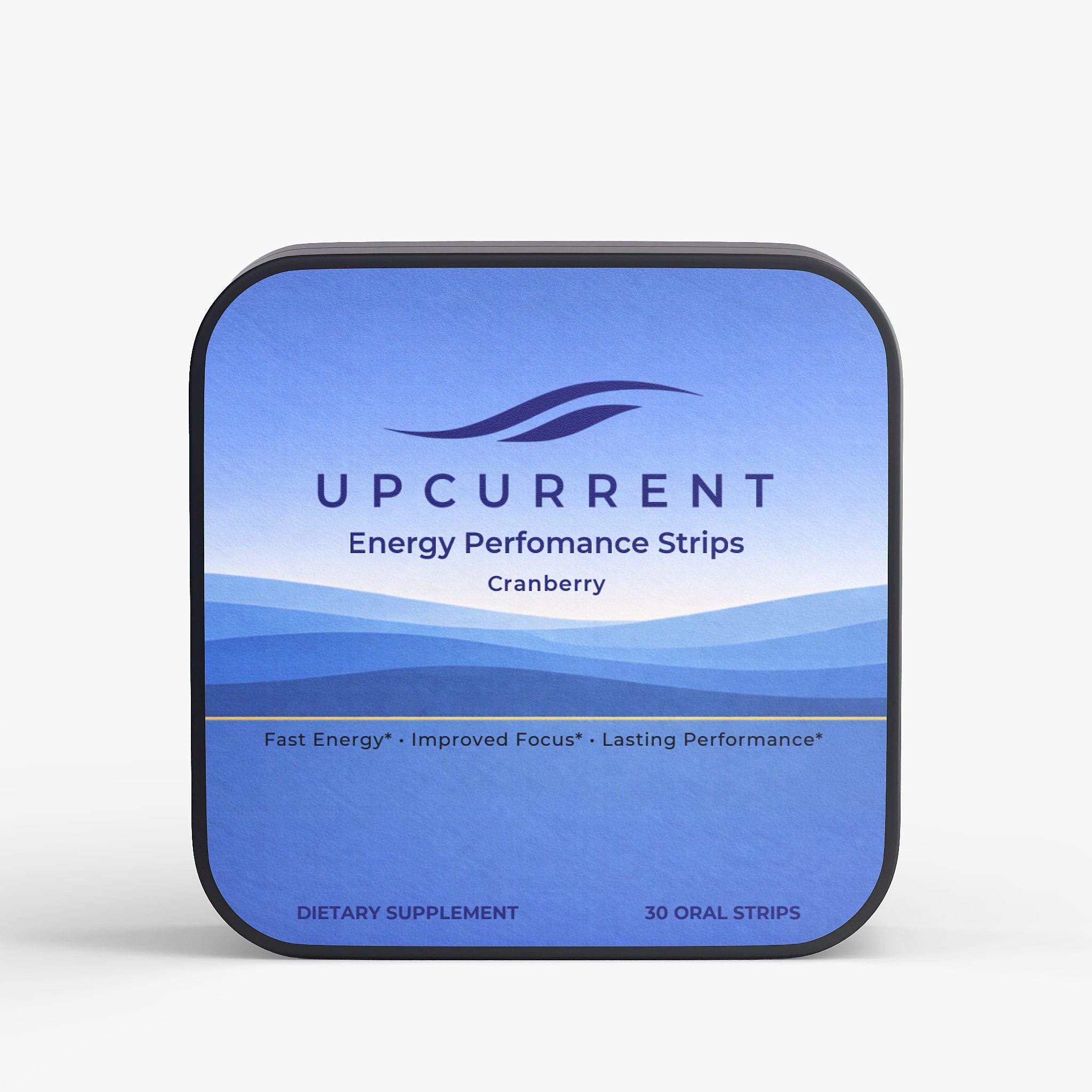 Upcurrent Energy Performance Strips packaging on a white background