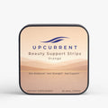 Upcurrent Beauty Support Strips packaging on a light gray background
