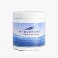 Upcurrent pre-workout blend container on a white background